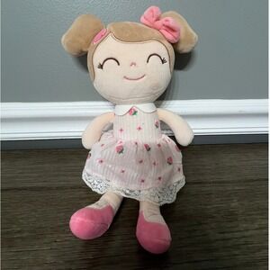 Gloveleya Strawberry Plush Doll Girl Toy‎ Pink Dress Collectible Cute Kidcore